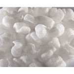 Mid close up of polystyrene white chips filling the picture.