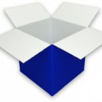 Coloured Blue Cardboard Box