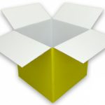 Coloured yellow Cardboard Box