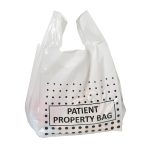 White Patient Property Carrier Bag